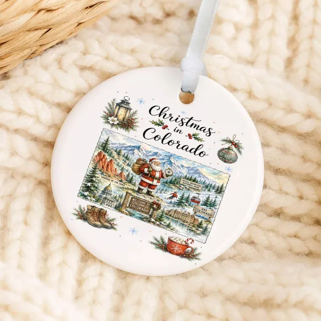 Avery Lane Gifts Christmas Colorado juleophæng porcelæn