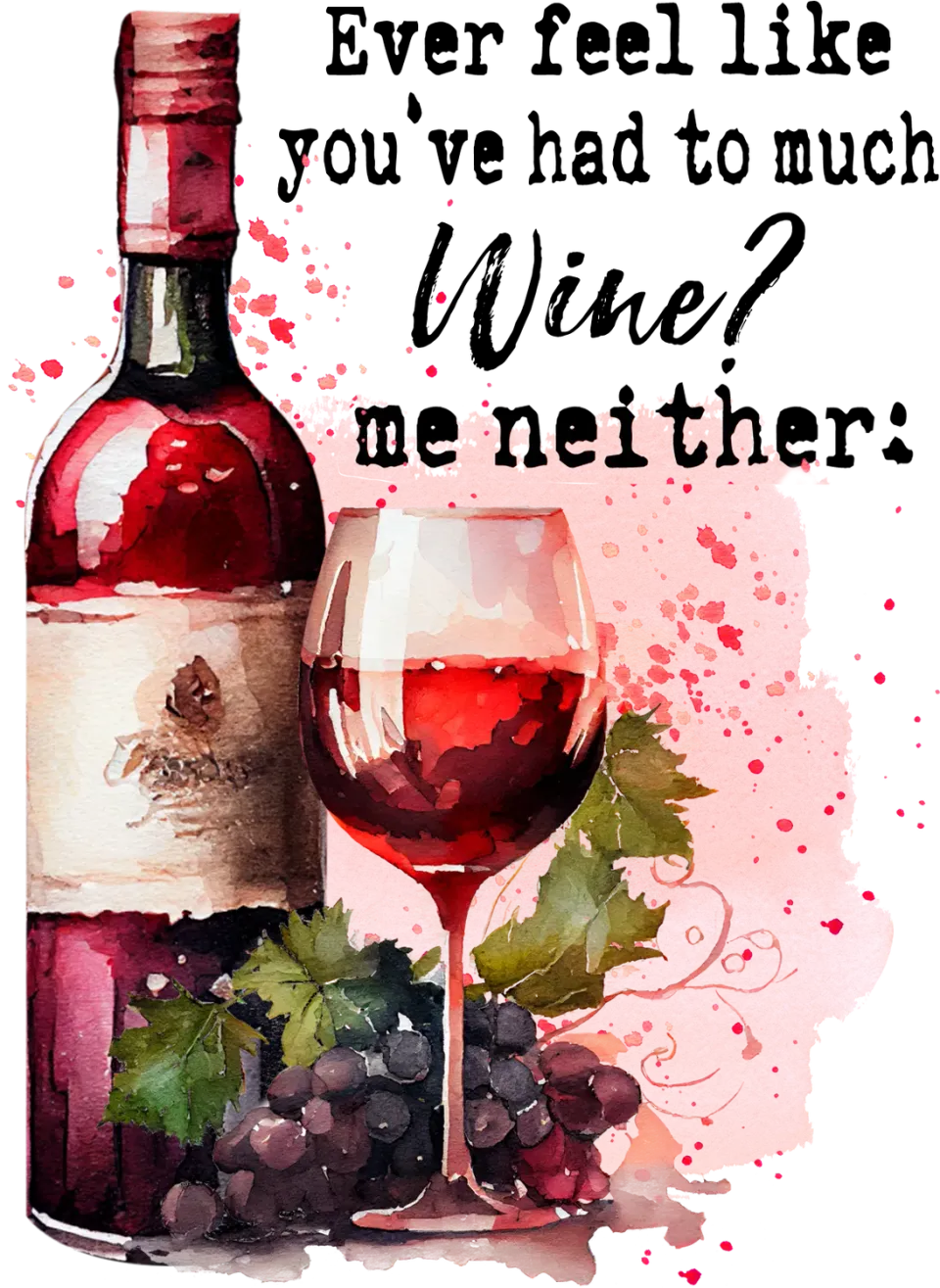 Avery Lane Gifts Had Much Wine viskestykke hvid sjov tekst