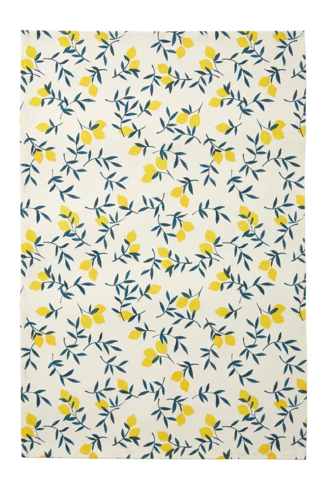 Coucke Lemon Zest viskestykke hvid 50x75 cm bomuld-hør