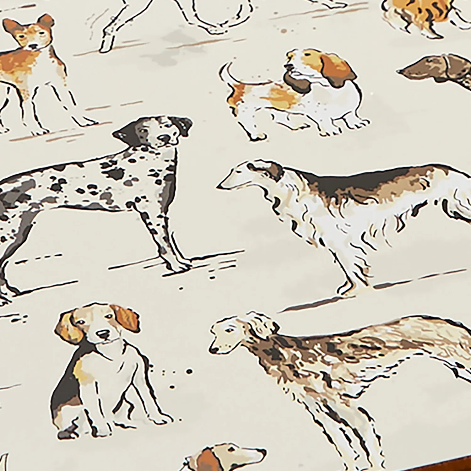 Ulster Weavers Country Dogs dækkeserviet brun 4-pak