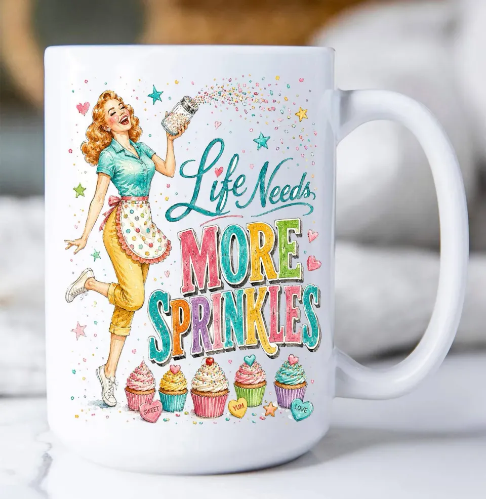 Avery Lane Funny Sayings More Sprinkles krus 44 cl keramik