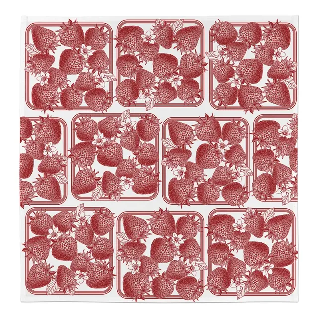 Thornback & Peel Strawberry Punnet stofserviet 45x45 bomuld