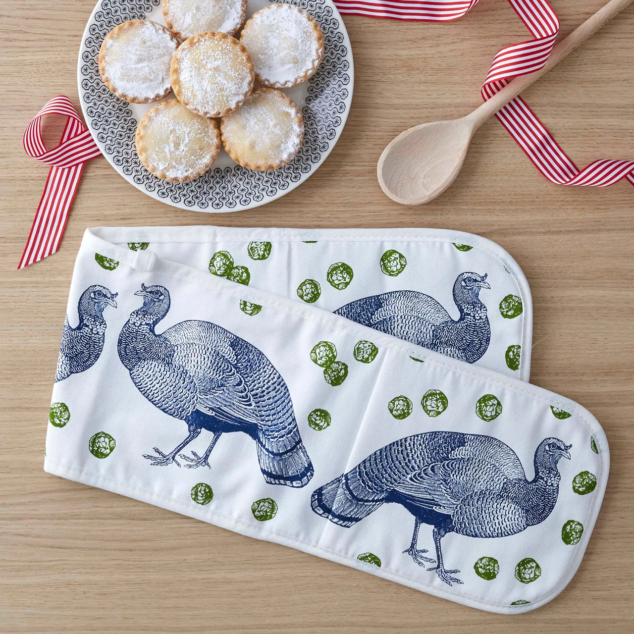 Thornback & Peel Turkey & Sprout dobbelt ovnhandske 84 cm bomuld