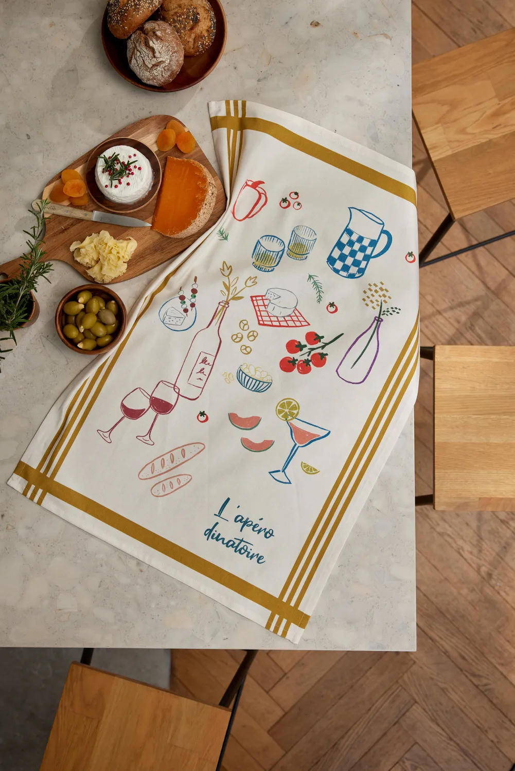 Coucke Aperitif Dinner viskestykke hvid 50x75 cm