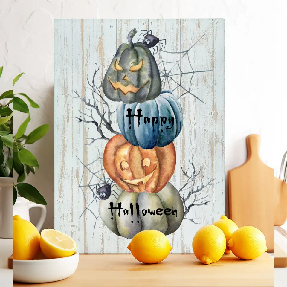 Avery Lane Gifts Happy Halloween skærebræt glas 20x28 cm varmefast
