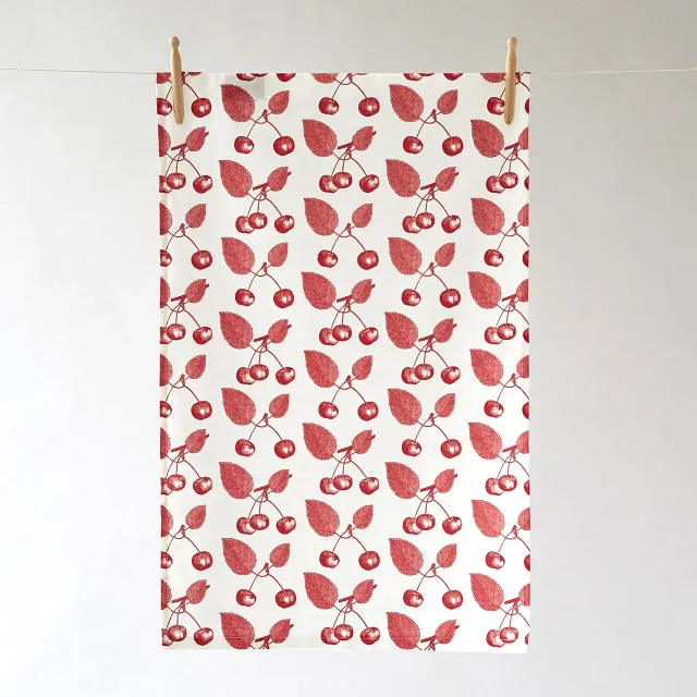 Thornback & Peel Cherry viskestykke rød/pink bomuld