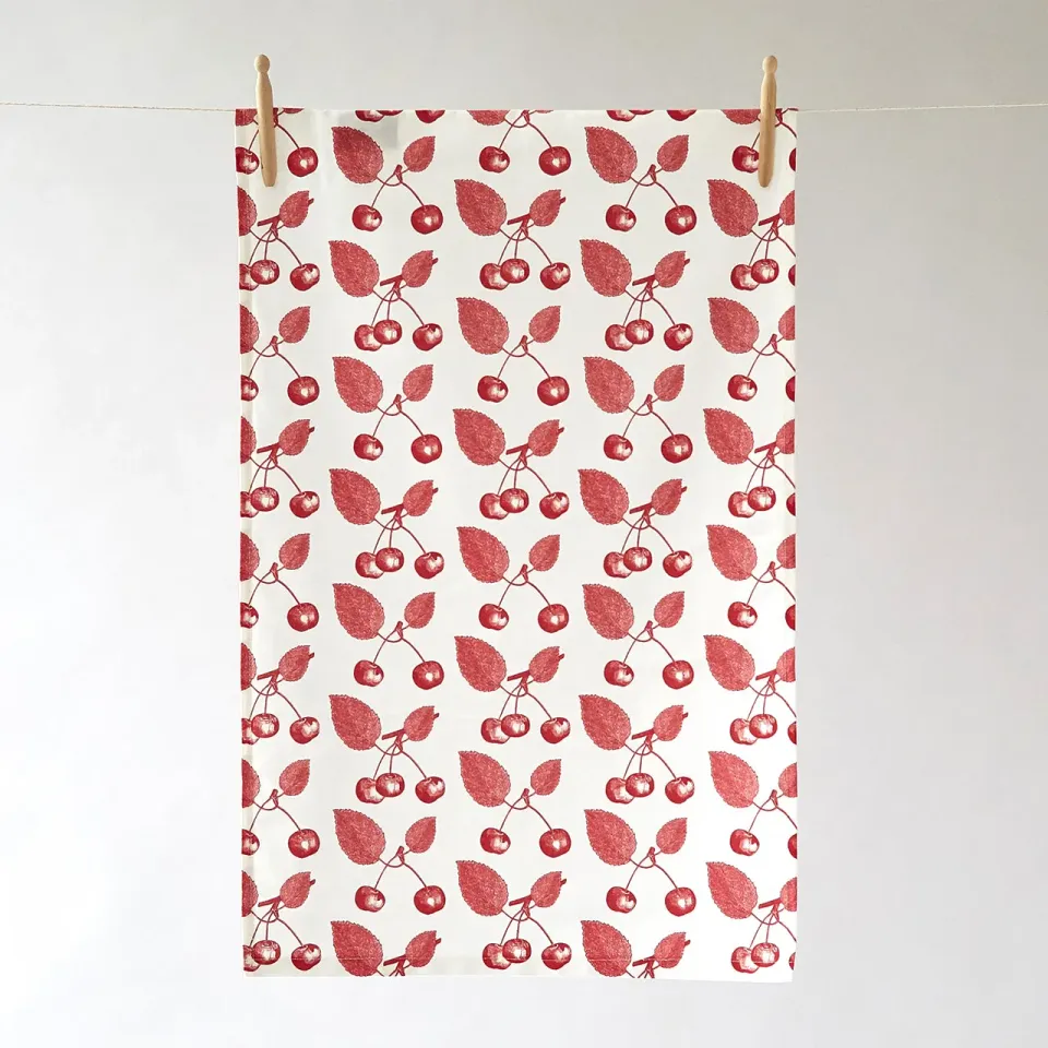 Thornback & Peel Cherry viskestykke rød/pink bomuld