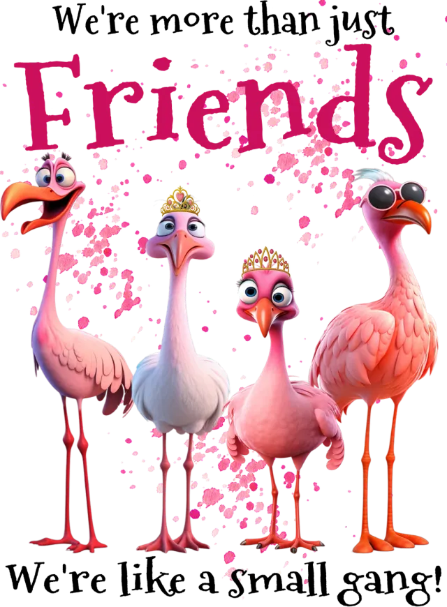 Avery Lane Gifts Flamingos Friends t-shirt small gang
