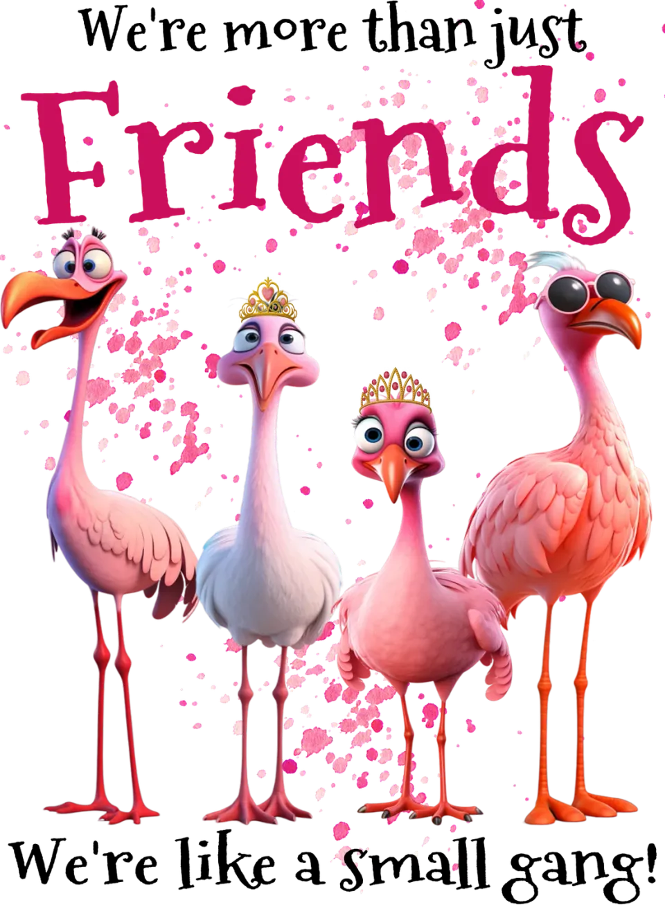 Avery Lane Gifts Flamingos Friends t-shirt small gang