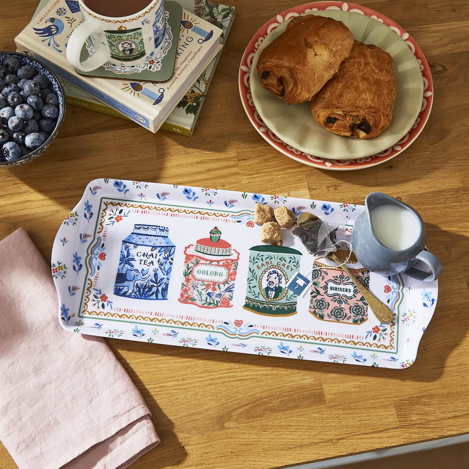 Ulster Weavers Tea Tins serveringsbakke 39 cm melamin flerfarvet