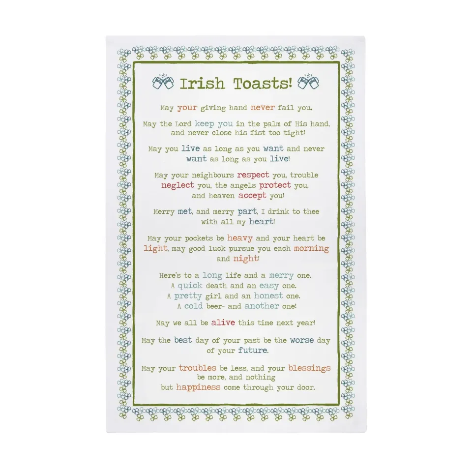 Ulster Weavers Irish Toasts viskestykke grøn bomuld