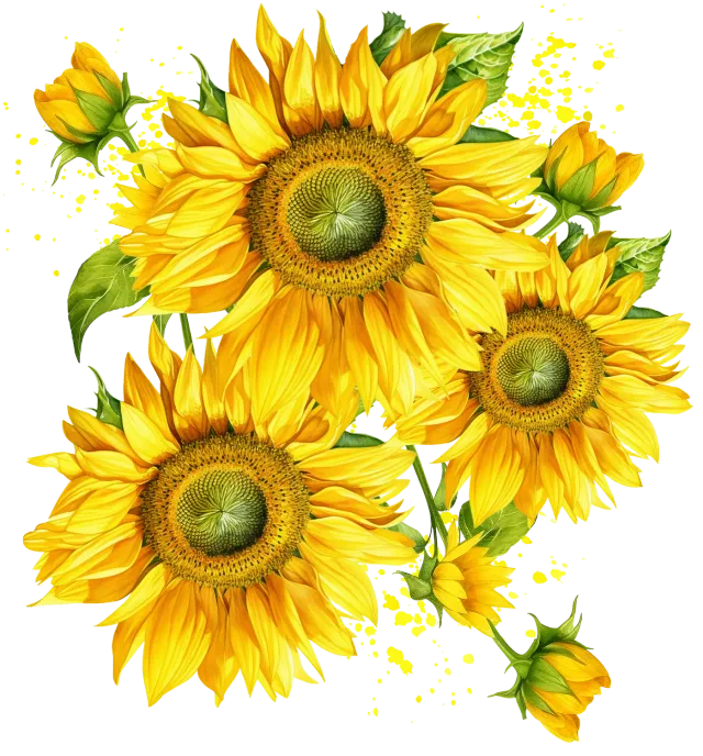 Avery Lane Gifts Spring Summer Yellow Sunflowers viskestykke gul