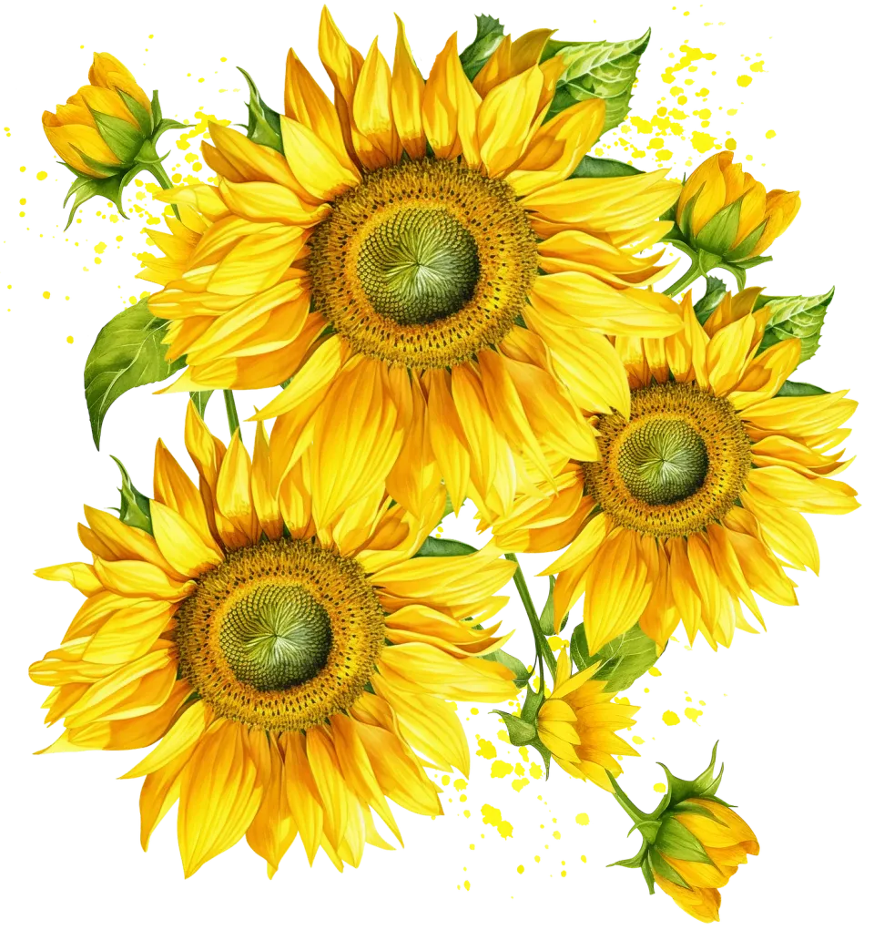 Avery Lane Gifts Spring Summer Yellow Sunflowers viskestykke gul