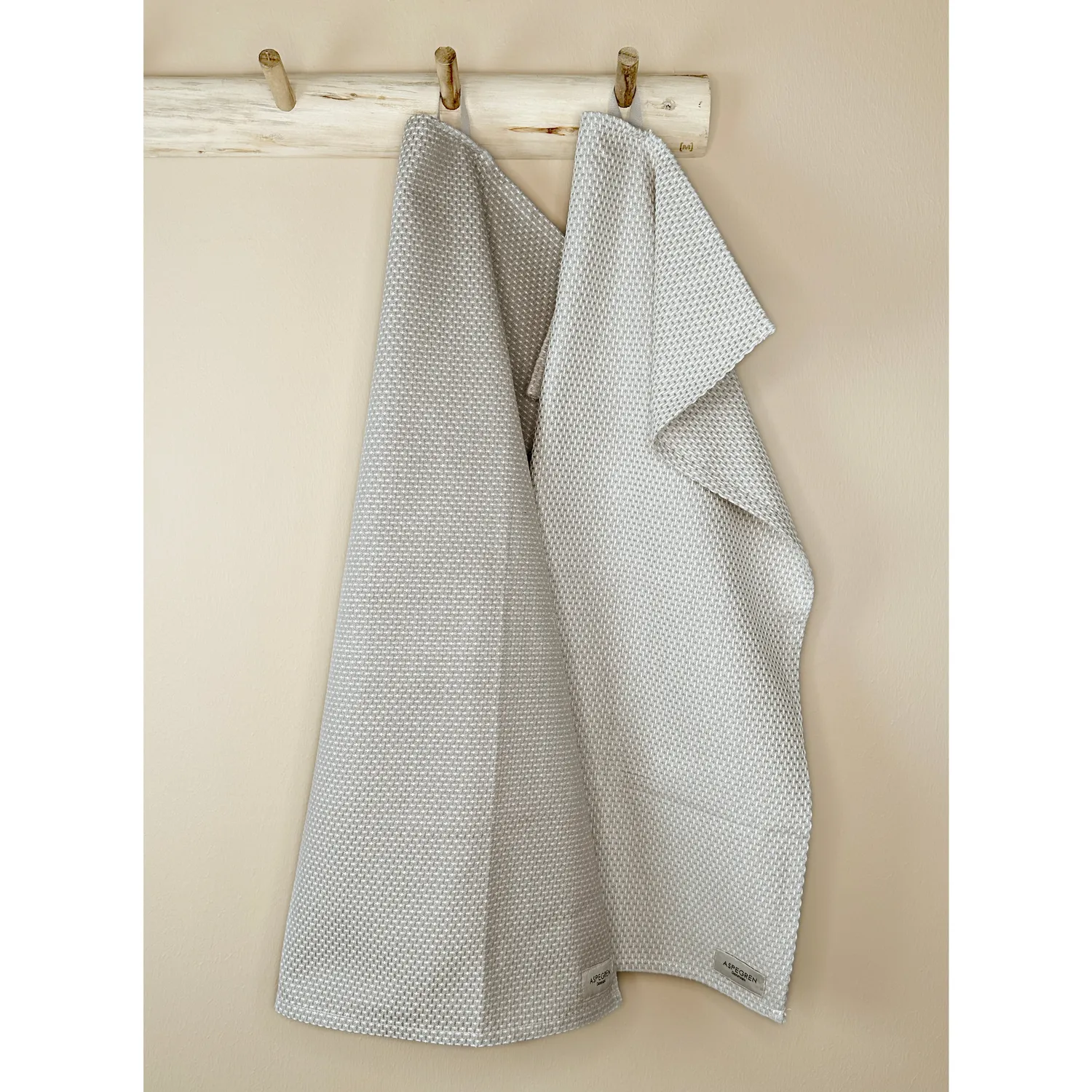 AspEgren Gastro viskestykker Light Gray 50x70 cm 2 stk økologisk
