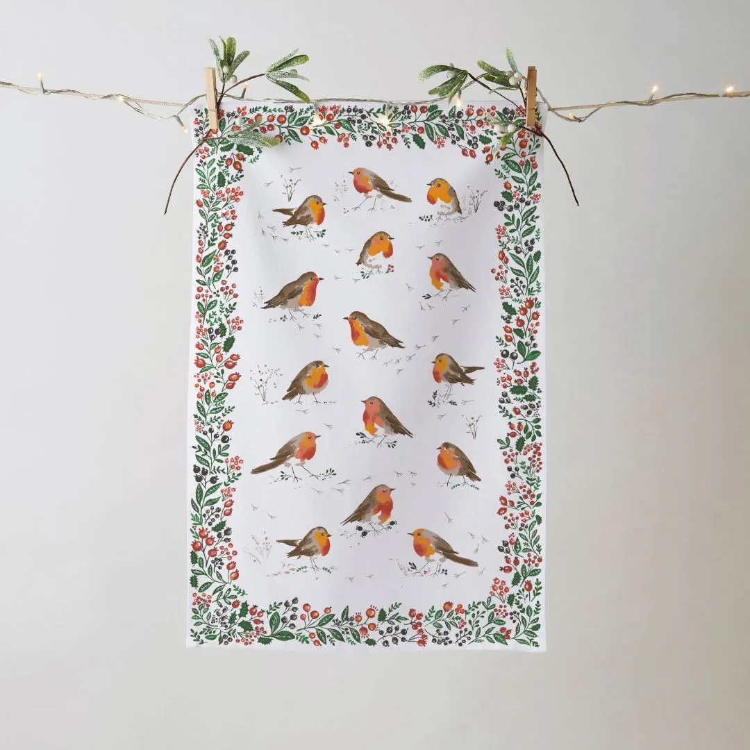 Ulster Weavers Robins & Berry viskestykke hvid genbrug