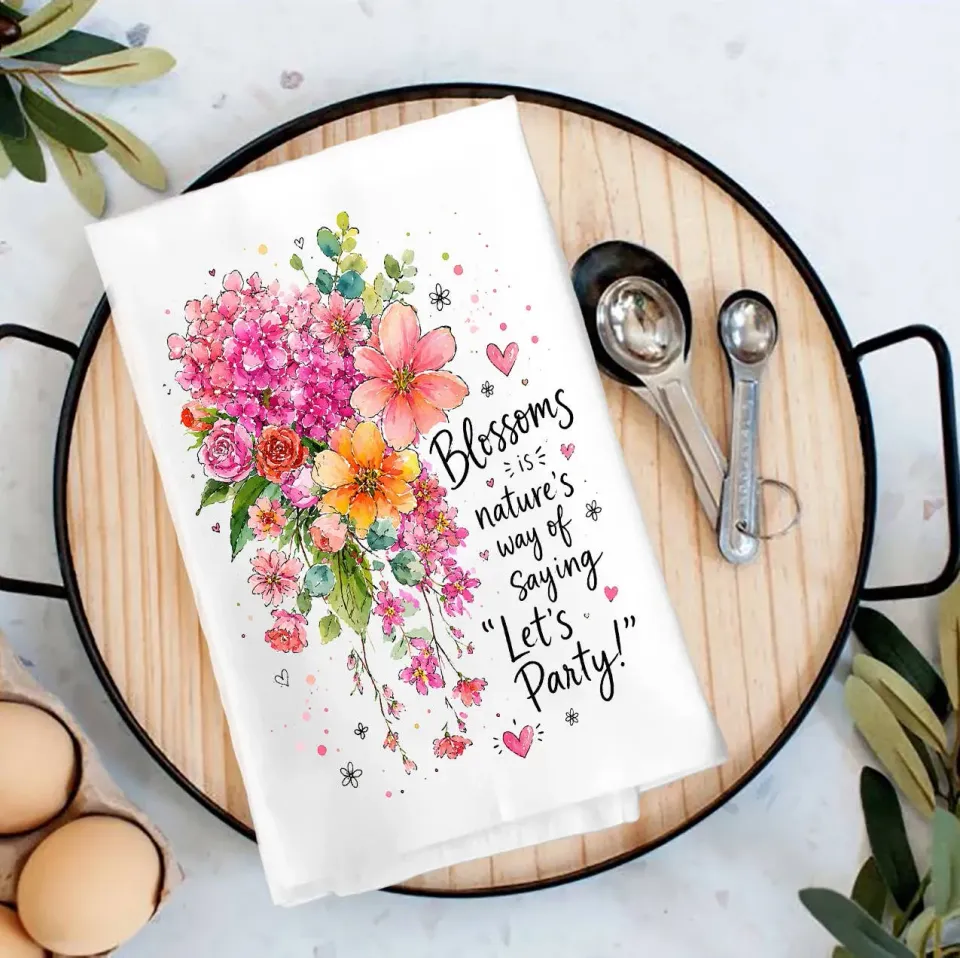 Avery Lane Gifts Blossom Lets Party viskestykke bomuld