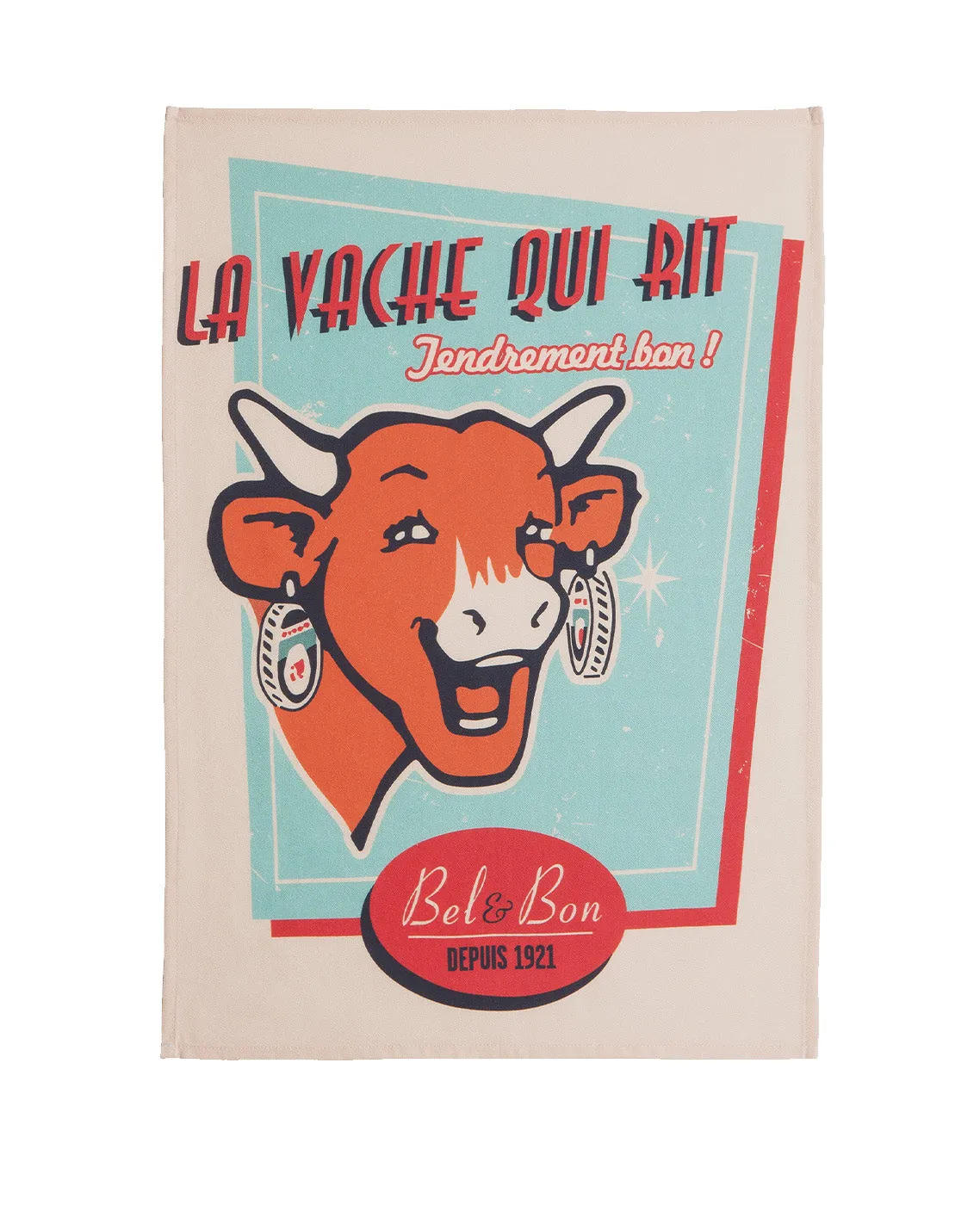 Coucke The Laughing Cow Retro Vanilla & Red viskestykke 2-pak