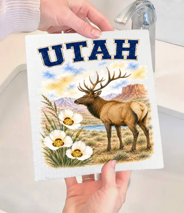Avery Lane Gifts Utah State Bird and Animal karklud svensk 17x20