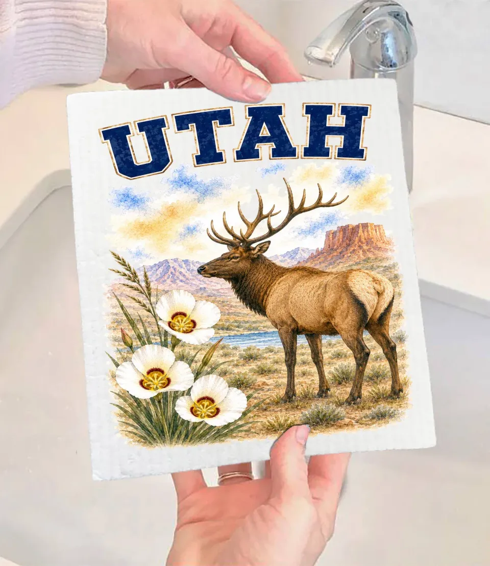 Avery Lane Gifts Utah State Bird and Animal karklud svensk 17x20