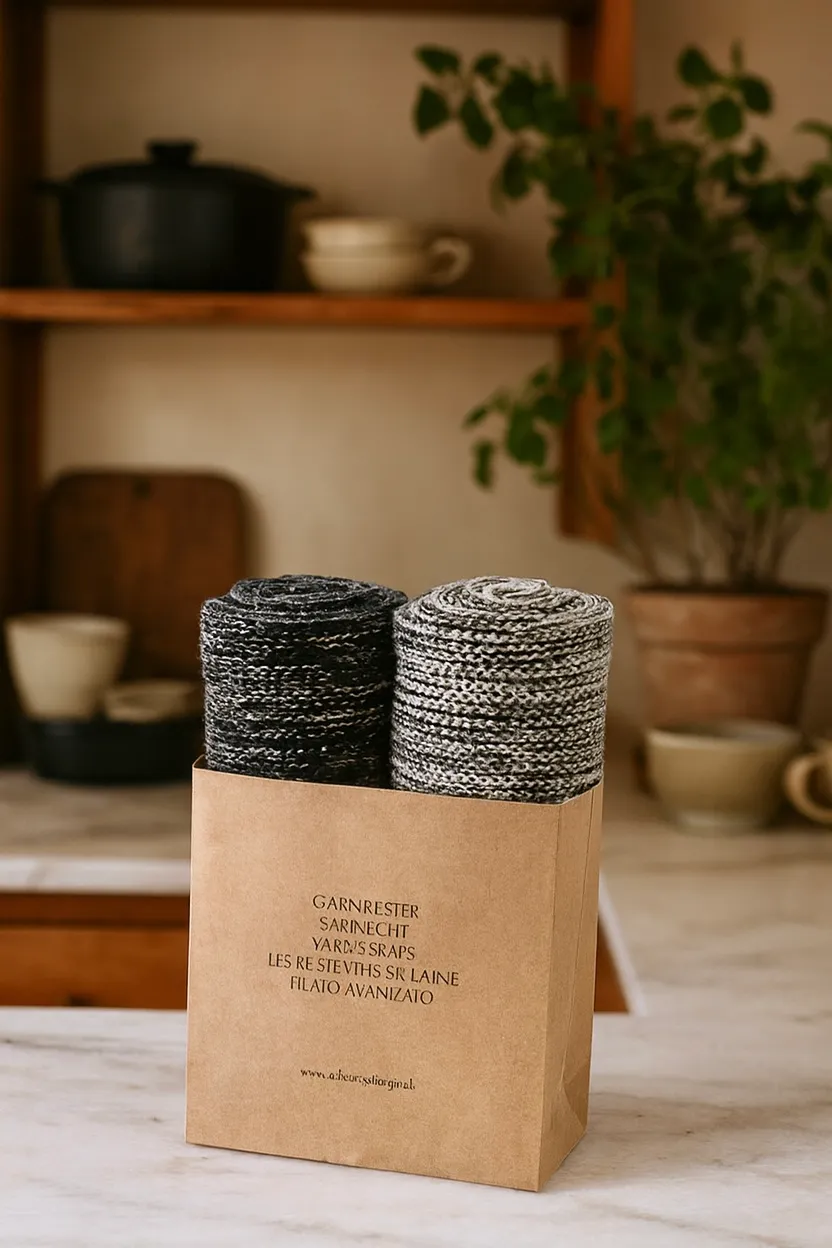 Solwang Restgarn strikkede karklude Stone Mix OEKO-TEX