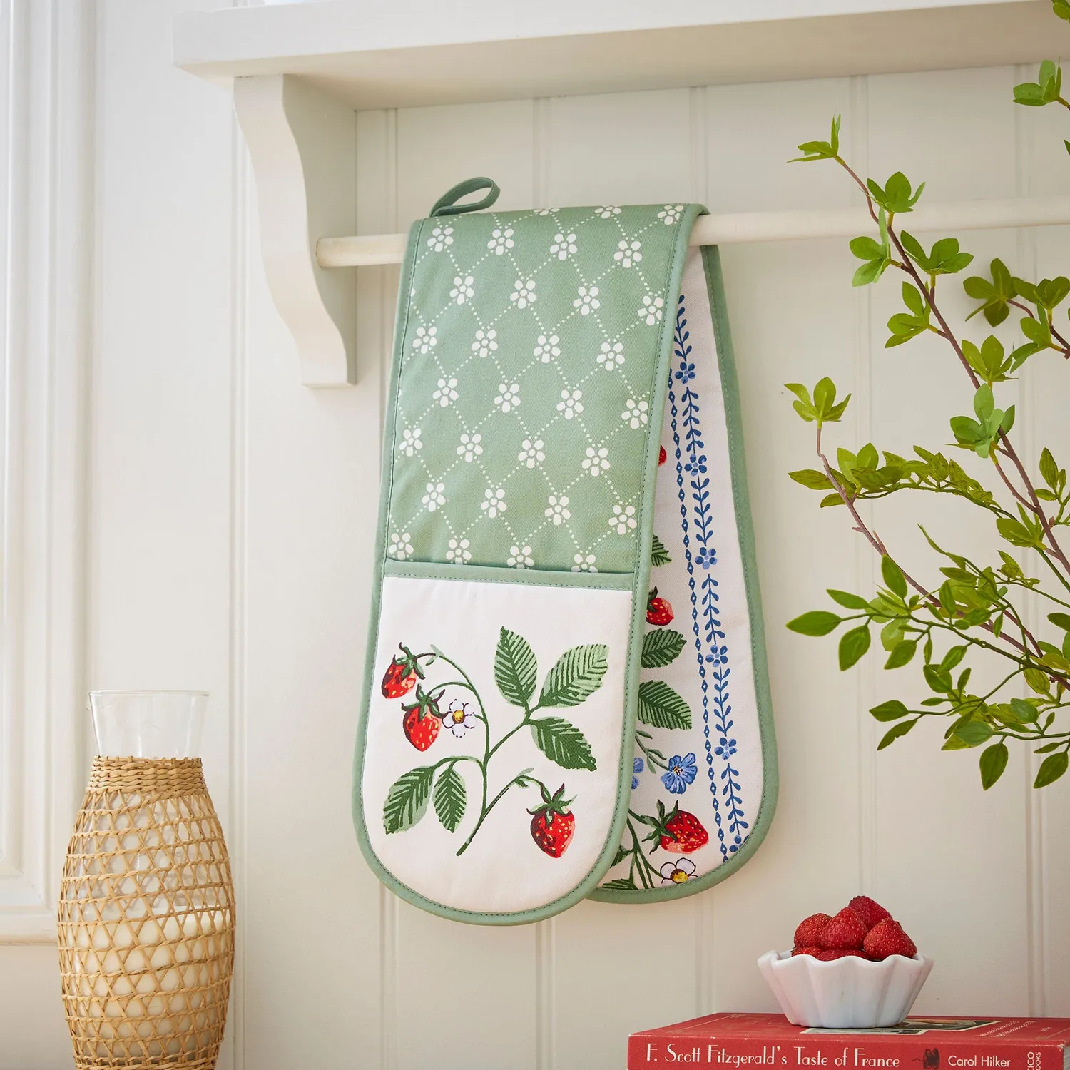 Ulster Weavers Strawberry Patch ovnhandske dobbelt grøn