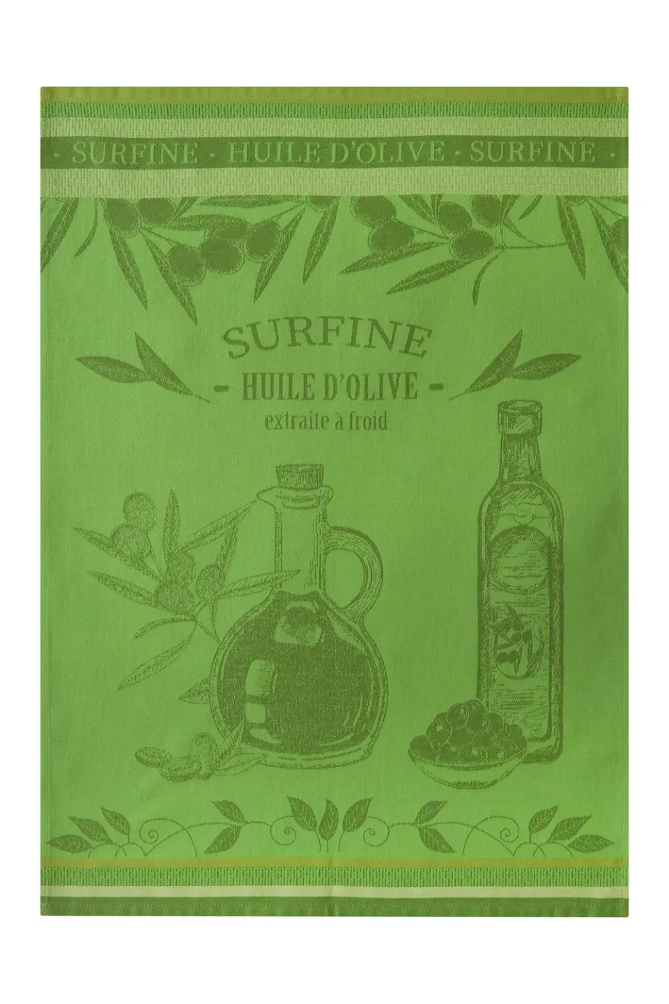 Coucke Fine Oil Bottle viskestykke grøn 50x75 bomuld
