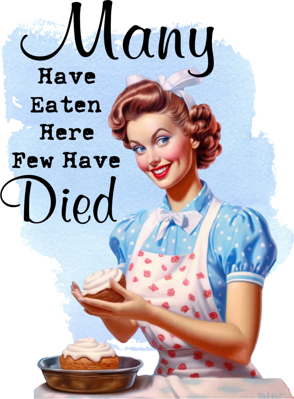 Avery Lane Gifts Have Eaten Here Never Died Funny viskestykke humor