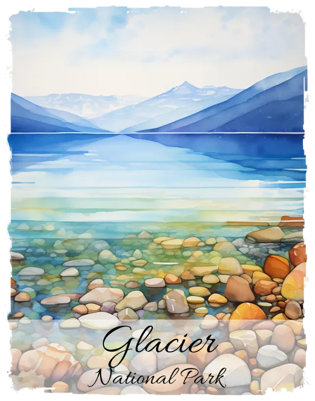 Avery Lane Gifts Glacier National Park Montana viskestykke bomuld