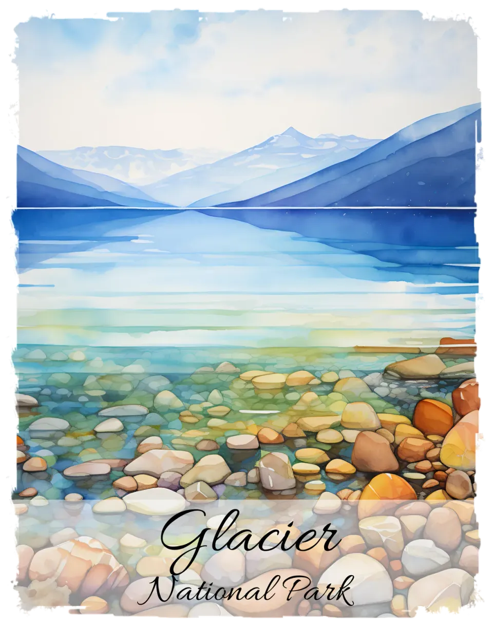 Avery Lane Gifts Glacier National Park Montana viskestykke bomuld