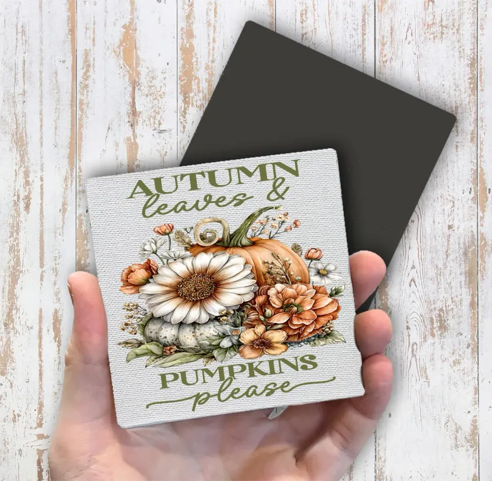 Avery Lane Gifts Autumn Leaves Pumpkins Please magnet 10 cm