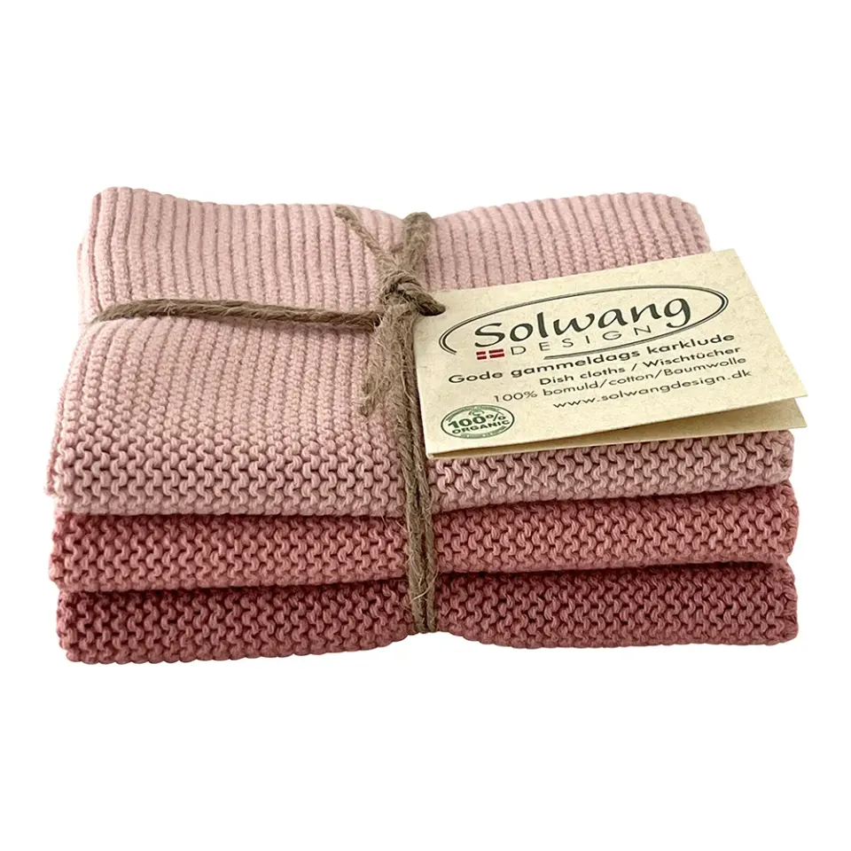 Solwang karklude 3 stk smokey rose økologisk bomuld