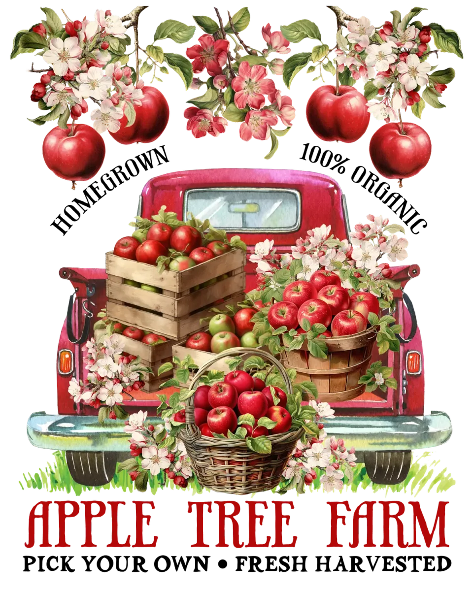 Avery Lane Gifts Apple Tree Farm forklæde bomuld rød pickup