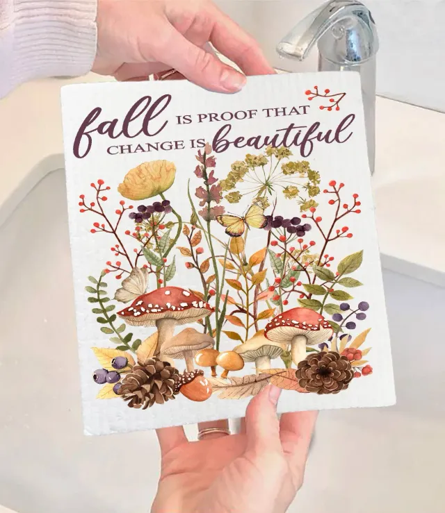Avery Lane Gifts Fall Wildflower Mushroom karklud 17x20 cm