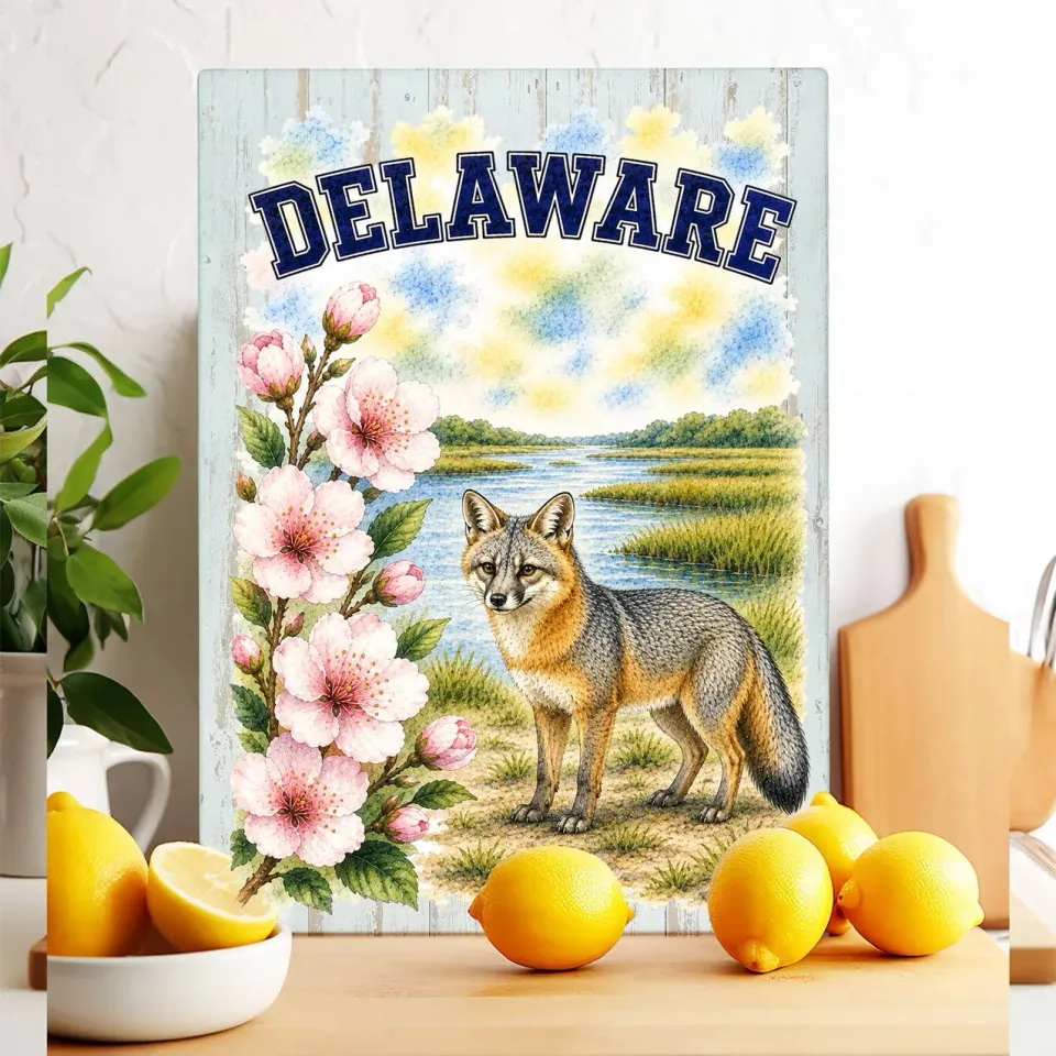 Avery Lane Gifts Delaware State Bird Animal skærebræt glas 28x38 cm