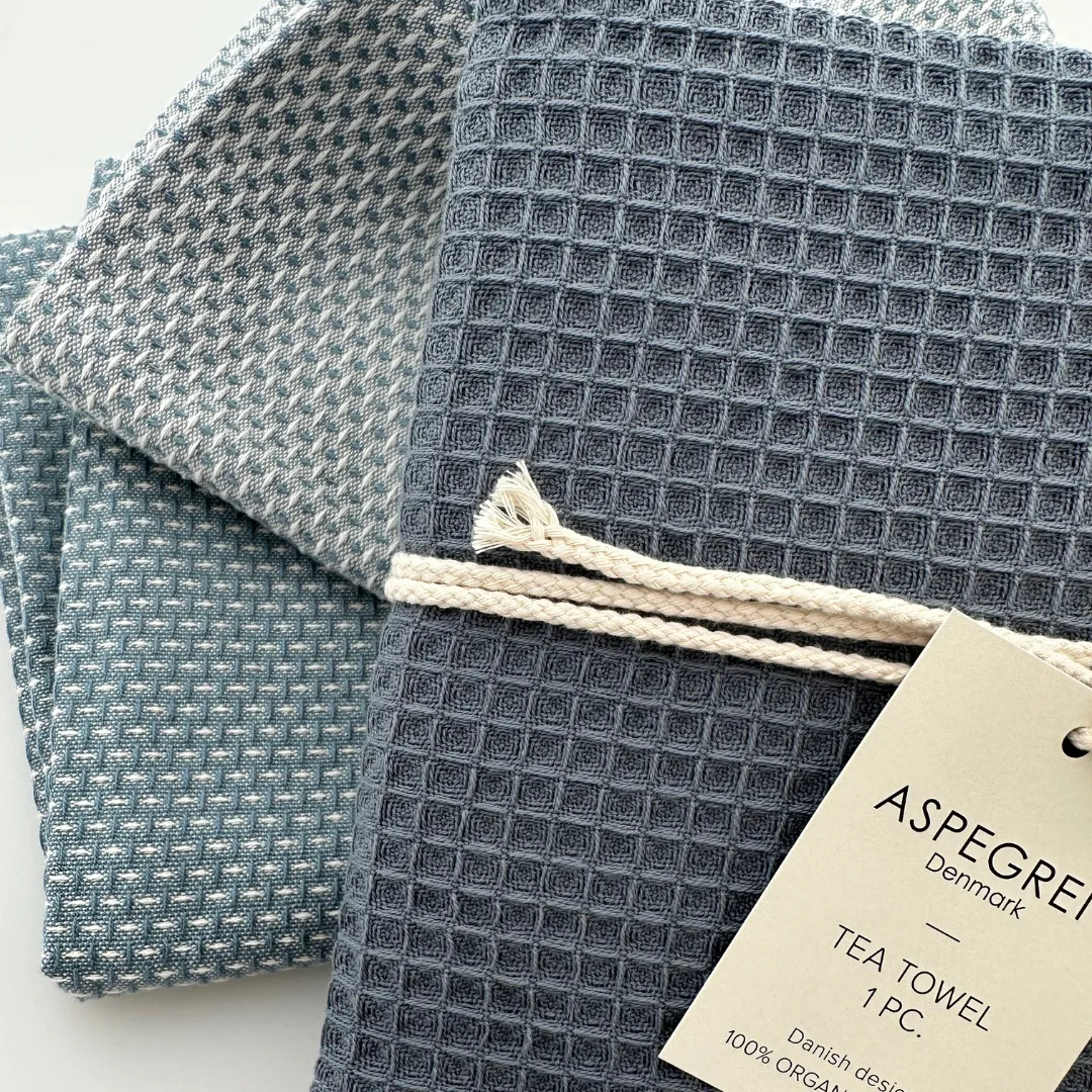 AspEgren North Blueberry viskestykke 50x70 cm blå bomuld