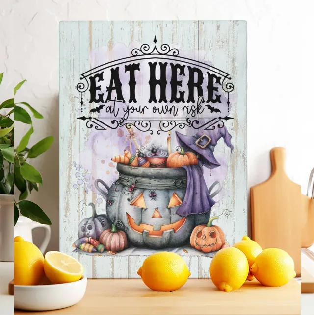 Avery Lane Gifts Halloween skærebræt glas 20x28 cm