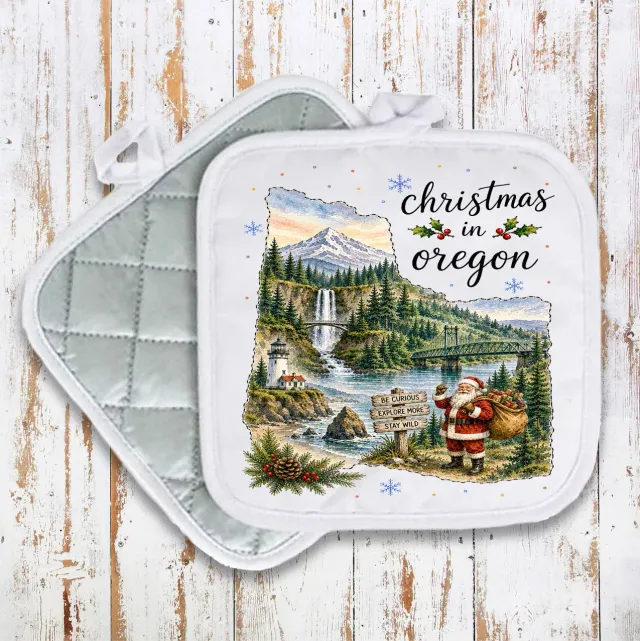 Avery Lane Gifts Christmas in Oregon grydelap 20 cm bomuld