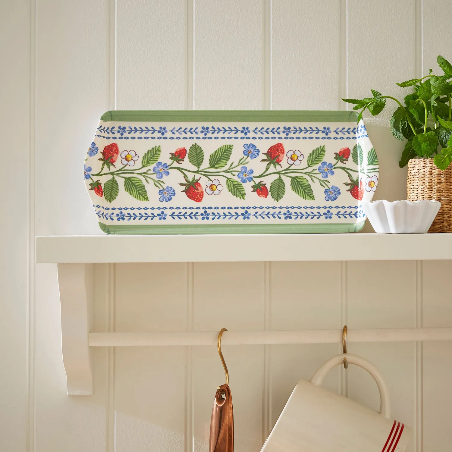 Ulster Weavers Strawberry Patch bakke 39x17cm grøn