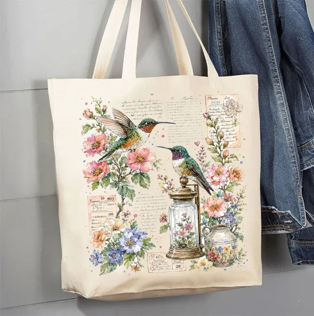 Avery Lane Gifts Vintage Flowers mulepose bomuldslærred