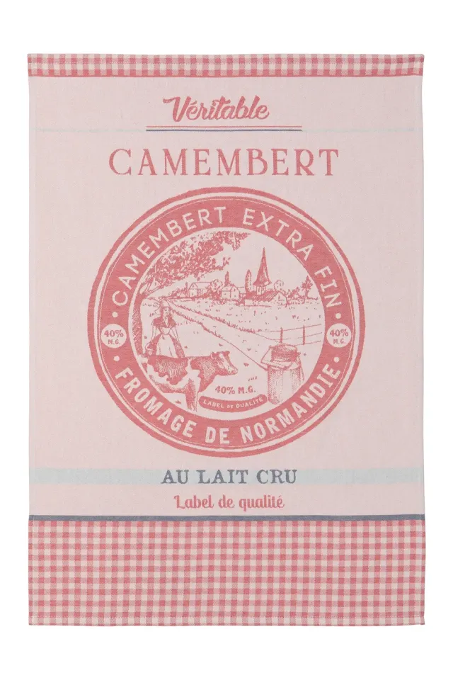 Coucke Camembert viskestykke rød 50x75 bomuld
