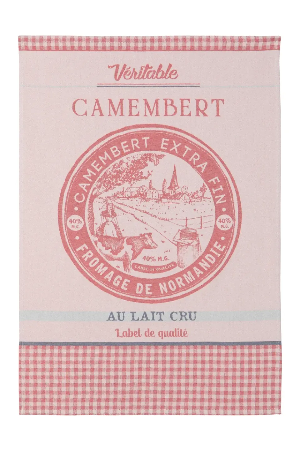 Coucke Camembert viskestykke rød 50x75 bomuld