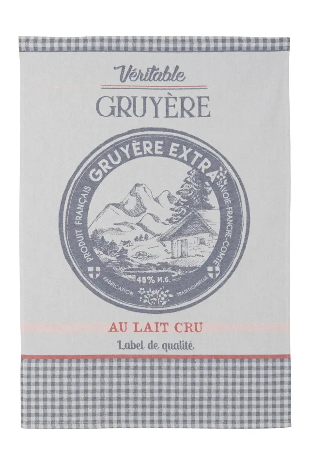 Coucke Genuine Gruyère viskestykke grå 50x75 cm bomuld