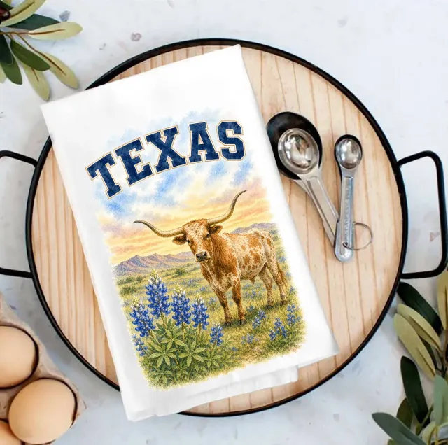 Avery Lane Gifts Texas viskestykke bomuld fugl dyr