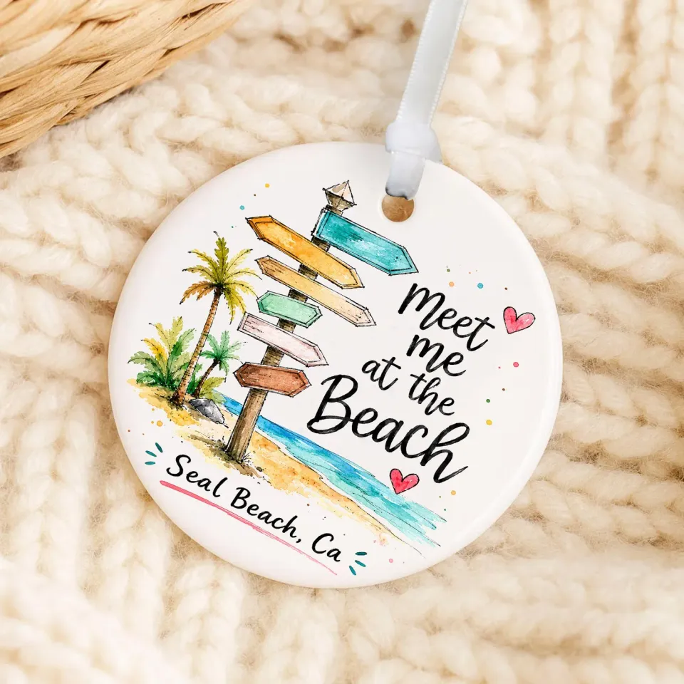 Avery Lane Seal Beach ornament porcelæn strand