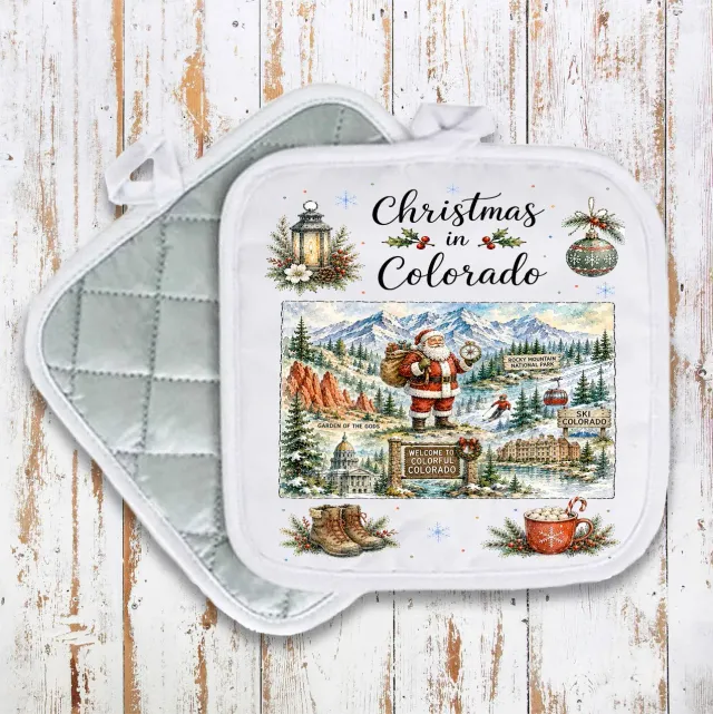 Avery Lane Gifts Christmas in Colorado grydelap bomuld 20x20 cm