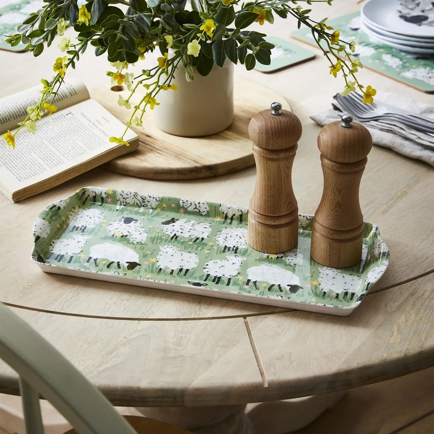 Ulster Weavers Woolly Sheep serveringsbakke grøn lille
