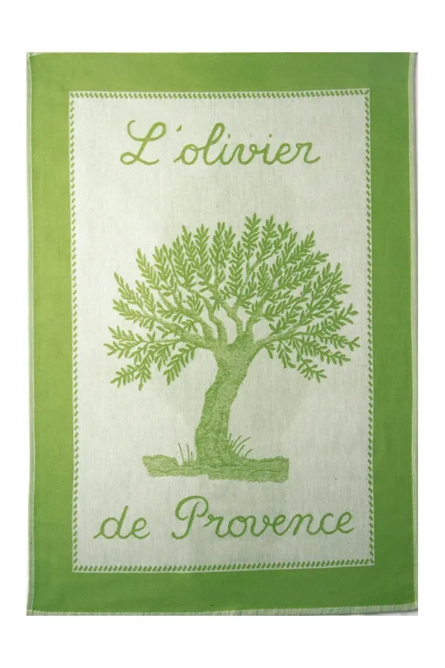 Coucke Provence Oliventræ viskestykke graa 50x75 cm