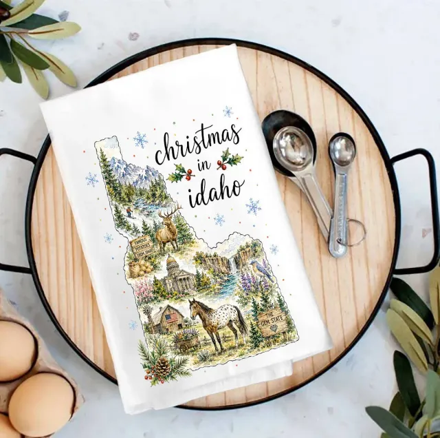 Avery Lane Christmas Idaho viskestykke 69x69 bomuld julemotiv