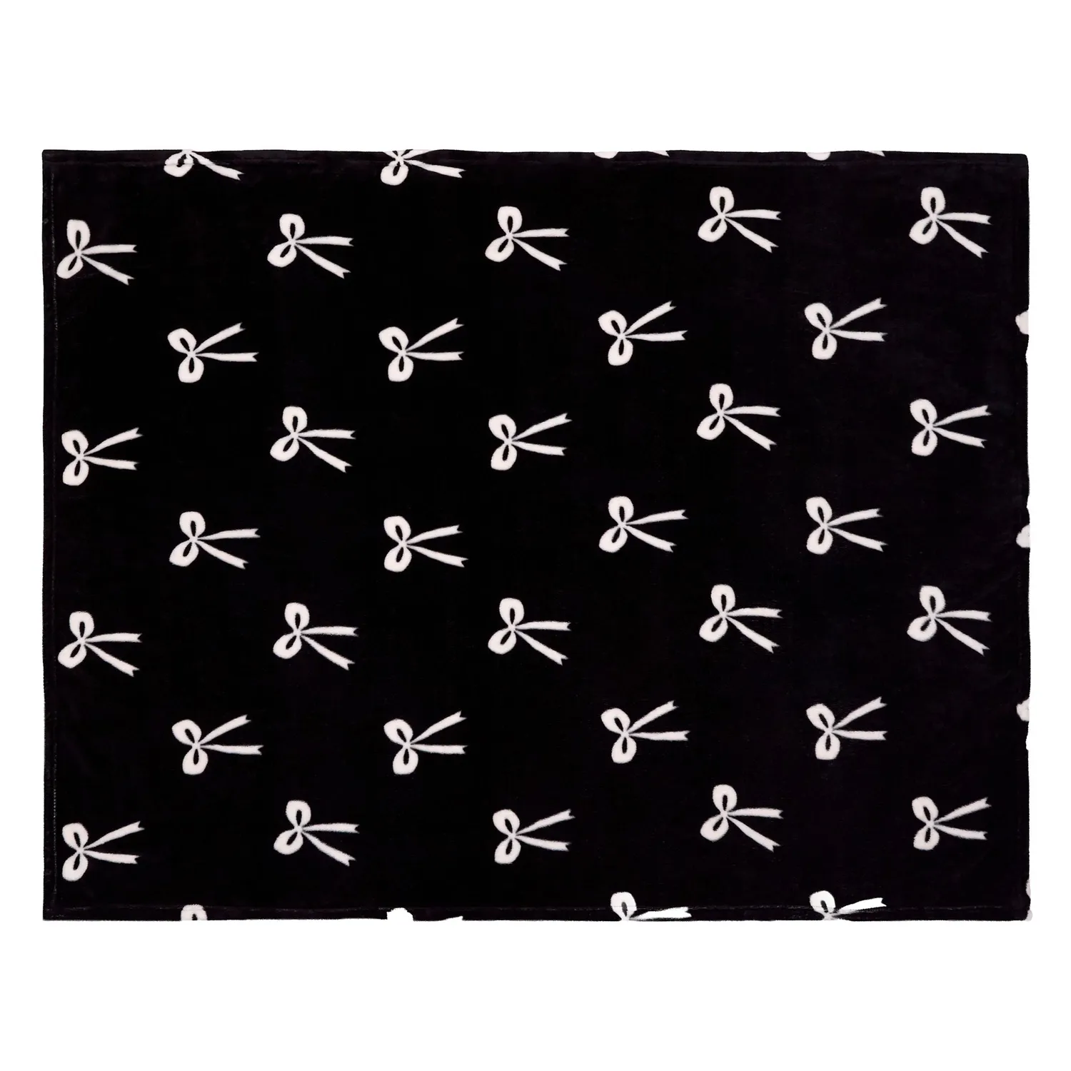 Ulster Weavers Bows plaid monochrome 120x150 blød fleece