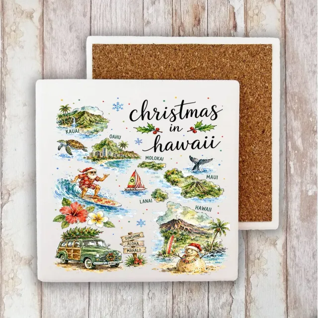 Avery Lane Gifts Christmas in Hawaii bordskåner sten 10cm
